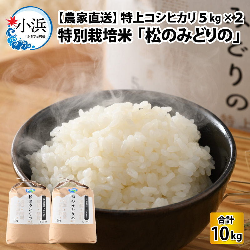 特上コシヒカリ５ｋｇ×２袋 特別栽培米