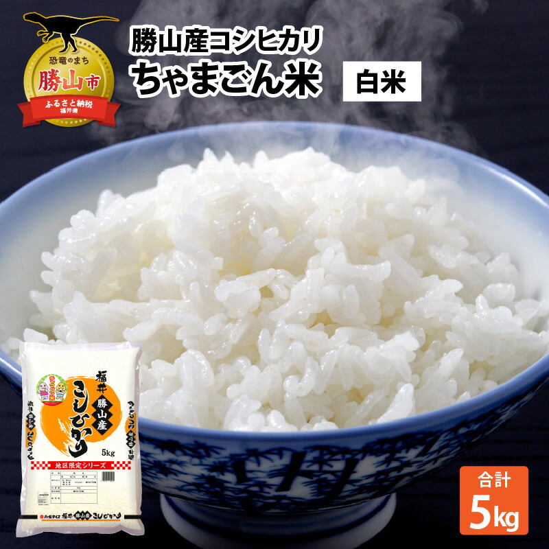 【ふるさと納税】【令和7年産 新米】勝山産 コシヒカリ ちゃまごん米 精米 5kg / お米 白米 ご飯 ブランド米 国産 北陸 福井県産 勝山市