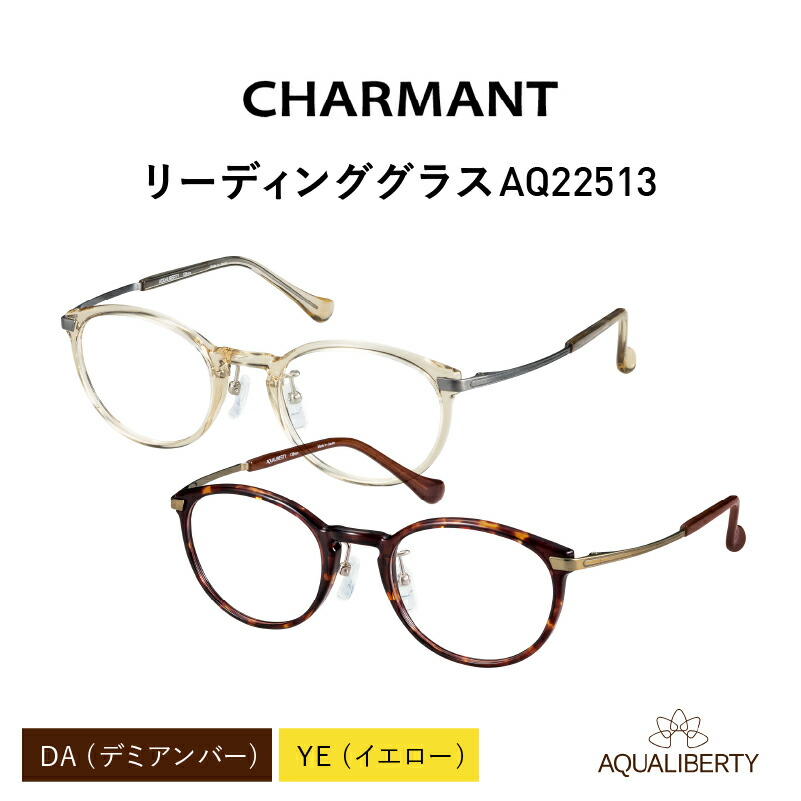 【ふるさと納税】CHARMANT リーディンググラス　AQ22513 [G-09906] / 眼鏡 老眼鏡 めがね メガネ ラインアートシャルマン ブルーライトカット 紫外線カット UVカット カラーフレーム＋1.00＋1.50＋2.00＋2.50 福井県鯖江市
