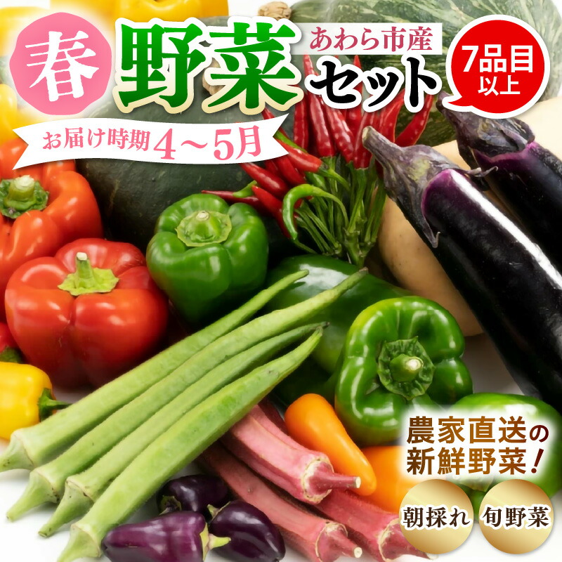 【ふるさと納税】【先行予約】農家直送 春野菜セット 1箱 7品目以上 《元気に育った新鮮野菜！》／ 5000円 季節 春 野菜 ボックス BOX セット セレクト 農家 おまかせ 多品目 旬 詰め合わせ ※2026年4月下旬より順次発送