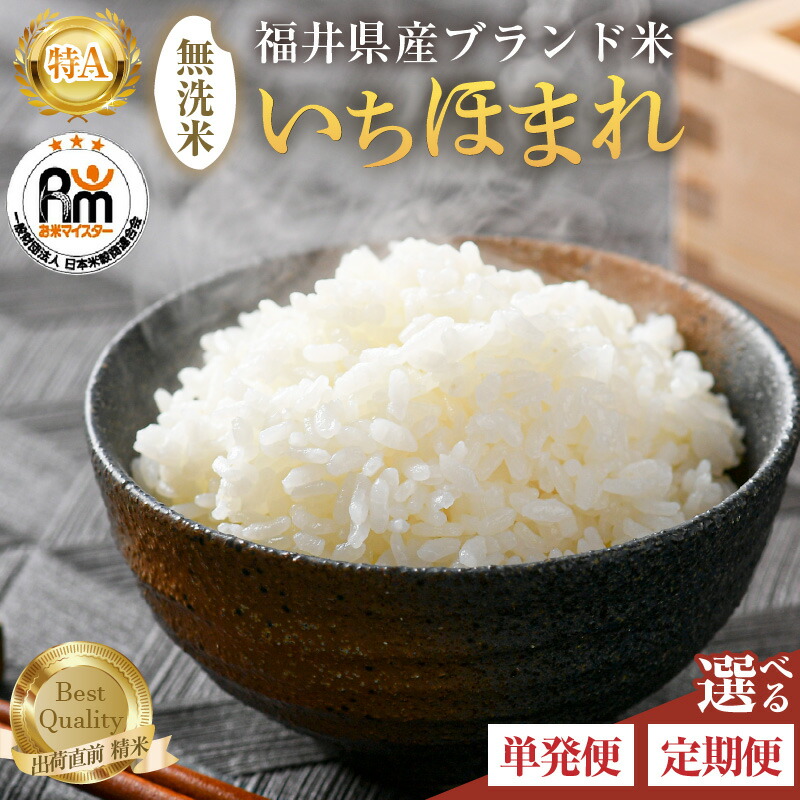 【ふるさと納税】【令和7年産】米 5kg いちほまれ 無洗米 5kg 6kg 10kg 定期便 3回 6回 ／ お米 5キロ 福井県産 ブランド米 ご飯 白米 新鮮