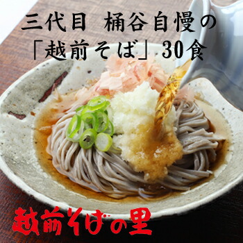 【ふるさと納税】創業90余年の老舗・越前そばの里　たっぷり味わえる！「越前そば30食」<br>楽天そばランキング常連の 越前そばの里がふるさと納税でも！<BR>送料無料 越前そば そば 福井県　越前市　おうち時間　ギフト　年越しそば（18209）