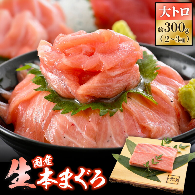 【ふるさと納税】国産 生本マグロ 大トロ 極上霜降り 約300g（2～3柵）まぐろの王様！！【本まぐろ 鮪 ホンマグロ 大とろ 冷蔵 お取り寄せ グルメ】 [e04-b029]