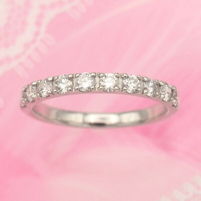 【ふるさと納税】PT900 0.5ct 一文字ダイヤモンドリング　#14　HR-009178【配送不可地域：離島・沖縄県】【1401066】｜山梨県