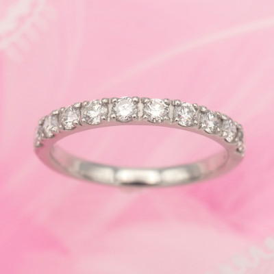 【ふるさと納税】PT900 1.0ct 一文字ダイヤモンド リング #8 HR-009179【配送不可地域:離島・沖縄県】【1401071】|山梨県