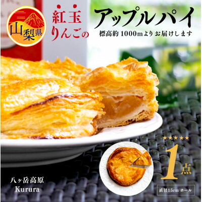 【ふるさと納税】八ヶ岳パイ工房の紅玉りんごのアップルパイ 直径15cmホール スイーツ 洋菓子 ギフト【配送不可地域：離島・沖縄県】【1401432】