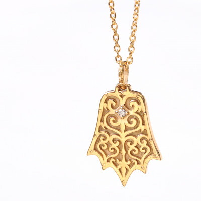 【ふるさと納税】【Do goods】古墳時代の造形美　棘葉形杏葉　ダイヤモンド ネックレス 659-872-D【配送不可地域：離島・沖縄県】【1490352】｜山梨県