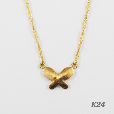 【ふるさと納税】【山梨県】【宝飾品】K24 butterfly/夢見鳥 頸飾り 1本【送りとどける不可地方：離島・沖縄県】【1508474】