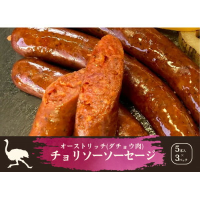 【ふるさと納税】山梨産ダチョウ肉のチョリソーソーセージ 15本(420g)【配送不可地域：離島】【1605488】