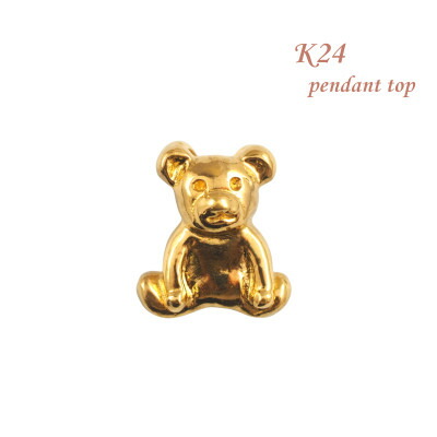 【ふるさと納税】【山梨県】【ジュエリー】K24 pure gold Bear/ベアー ペンダントトップ【配送不可地域：離島・沖縄県】【1644901】｜山梨県