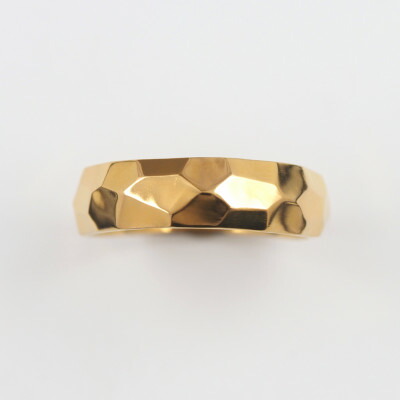 【ふるさと納税】【山梨県】【宝飾品】K24 pure gold /槌目ひな形 輪っか 12号【送りとどける不可領域：離島・沖縄県】【1645039】