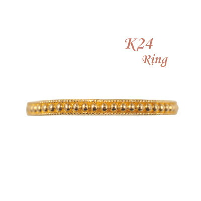 【ふるさと納税】【山梨県】【宝飾品】K24 pure gold / 粉砕機打ち 輪っか 12号【送りとどける不可地方：離島・沖縄県】【1645554】