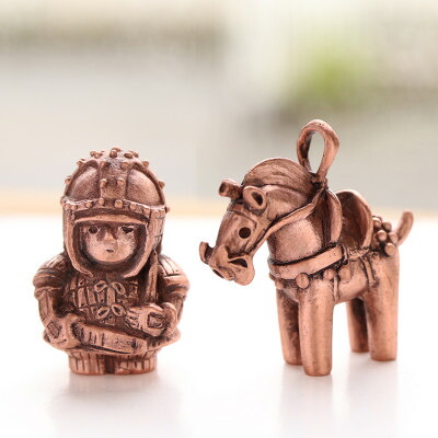 【ふるさと納税】【縄文アクセサリーDo goods】純銅製ネックレス馬形埴輪&挂甲の武人セット　　　　700-095【配送不可地域：離島・沖縄県】【1670982】