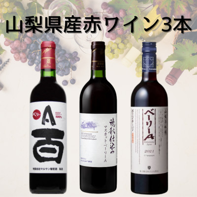【ふるさと納税】山梨県産ワイン3本セット 042【配送不可地域:離島】【1682289】|山梨県