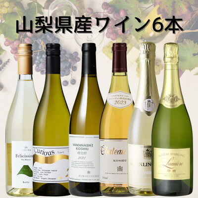 【ふるさと納税】山梨県産白ワイン6本セット　050【1684454】｜山梨県 48,000円