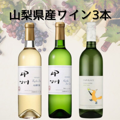【ふるさと納税】山梨県産甲州ワイン3本セット(5)　051【1684463】