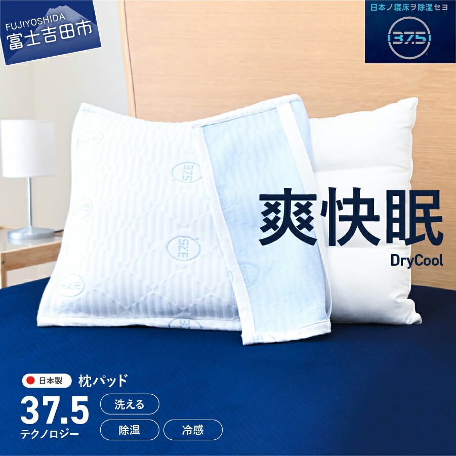 ふるさと納税 枕パッド 冷感 約43×63cm 日本製 洗える 除湿 クール 快適 国産 爽快眠 洗濯可 枕 史上最も激安 DryCool枕パッド 寝具 枕カバー ピローカバー 商店
