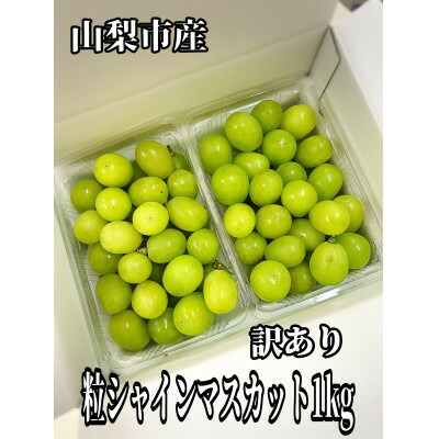 【ふるさと納税】【訳あり】粒シャインマスカット 約1kg【配送不可地域：離島・沖縄県】【1419892】