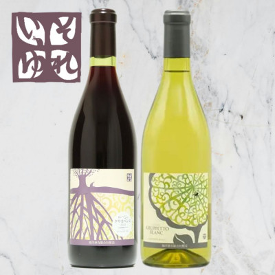 【ふるさと納税】旭洋酒 ルージュ クサカベンヌ/グルペット ブラン 720ml×2本セット【1718022】|山梨県山梨市