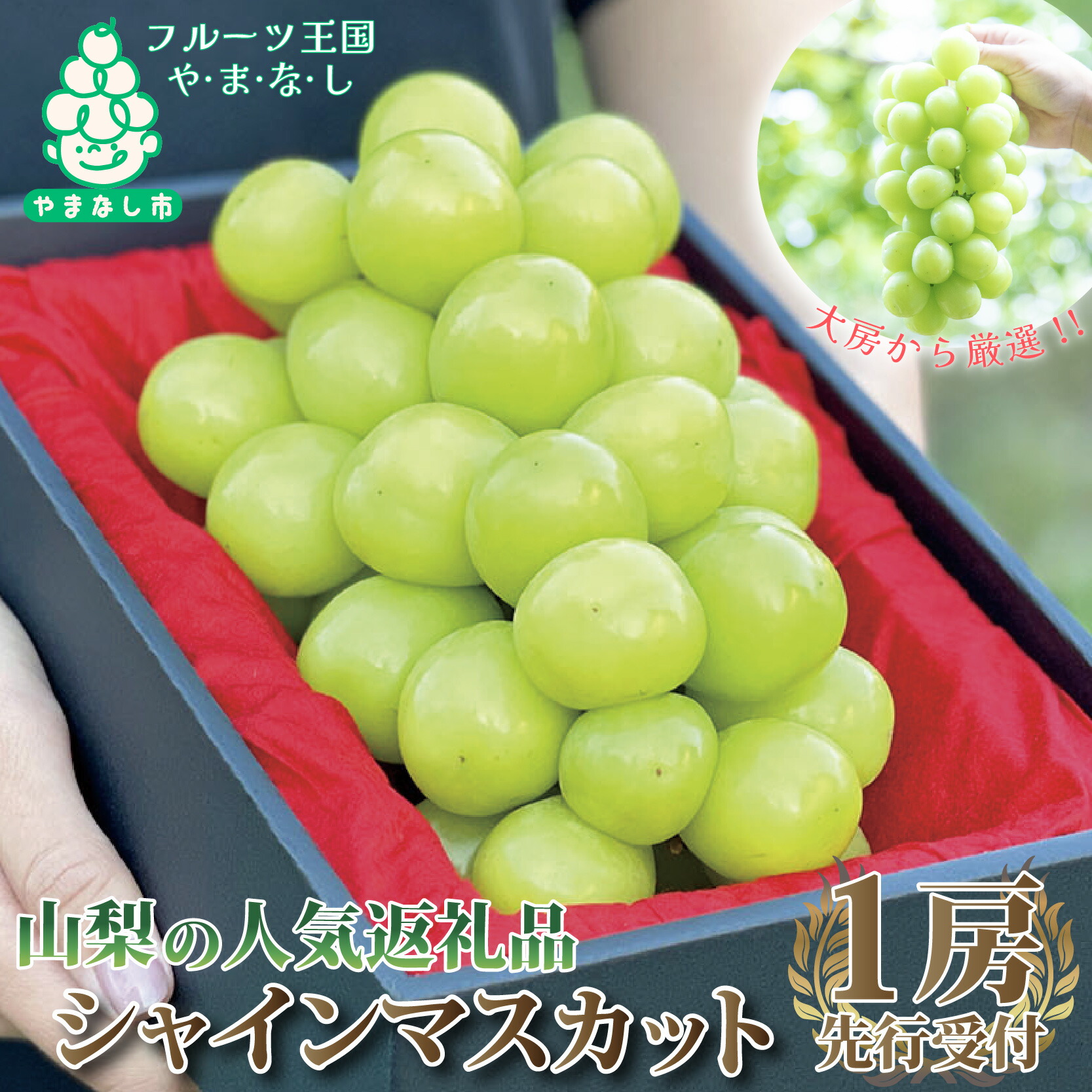 【ふるさと納税】山梨県産シャインマスカット 大房1房(700g以上)化粧箱入り 贈り物 厳選果物【配送不可地域：離島・沖縄県】【1272519】
