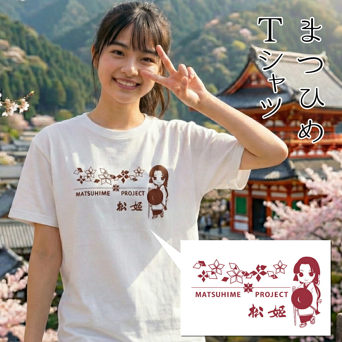 【ふるさと納税】オリジナルデザインTシャツ 松姫 武田松姫 信玄 姫 Tシャツ 男女共用 レディース メンズ かわいい アパレル コットン 15,750円