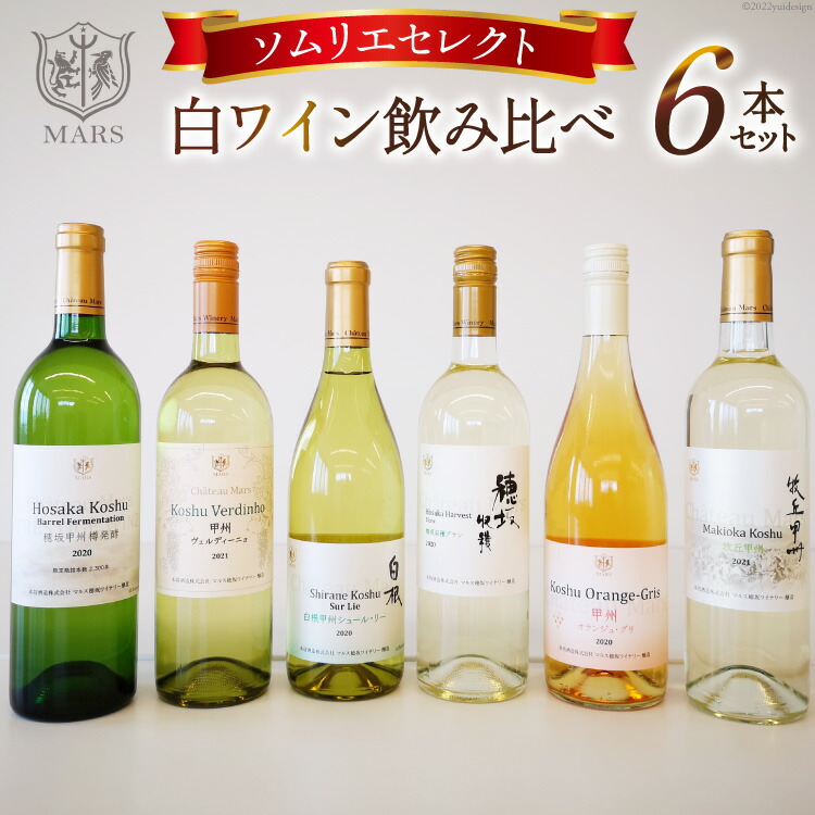 市場 ふるさと納税 白ワイン 白 飲み比べ ワイン ソムリエセレクト 6本セット