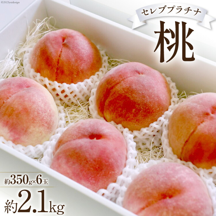 【ふるさと納税】【2025年発送】桃 セレブプラチナ 約350g×6玉 韮崎市産 [Inakakara 山梨県 韮崎市 20743486] もも 桃 モモ フルーツ 果物 山梨県産 産地直送 期間限定 季節限定 冷蔵