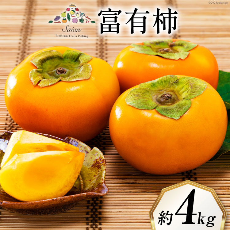 【ふるさと納税】【2025年発送】富有柿 約4kg [斎庵 山梨県 韮崎市 20742757] 柿 かき カキ フルーツ 果物 果実 期間限定 季節限定 山梨 国産