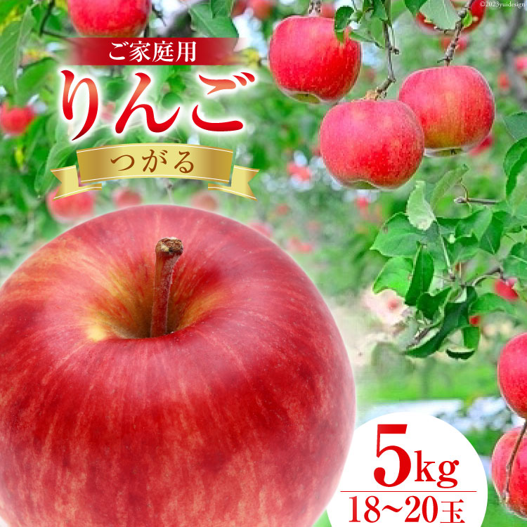 【ふるさと納税】【2025年発送】 【 数量限定 訳あり 】 家庭用 りんご つがる 5kg 18～20玉 [長坂りんご園 山梨県 韮崎市 20743083] 果物 フルーツ くだもの 果実 デザート リンゴ 林檎 5キロ わけあり 旬 山梨 山梨県産 期間限定 季節限定