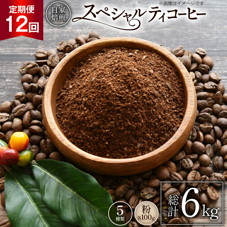 【ふるさと納税】【年間定期便】 八ヶ岳珈琲 スペシャルティコーヒー 粉 100g 5種類 計500g 12ヶ月 [アフターゲームカフェ 山梨県 韮崎市 20745264] 珈琲 コーヒー コーヒー粉 珈琲豆 自家焙煎 焙煎 定期便