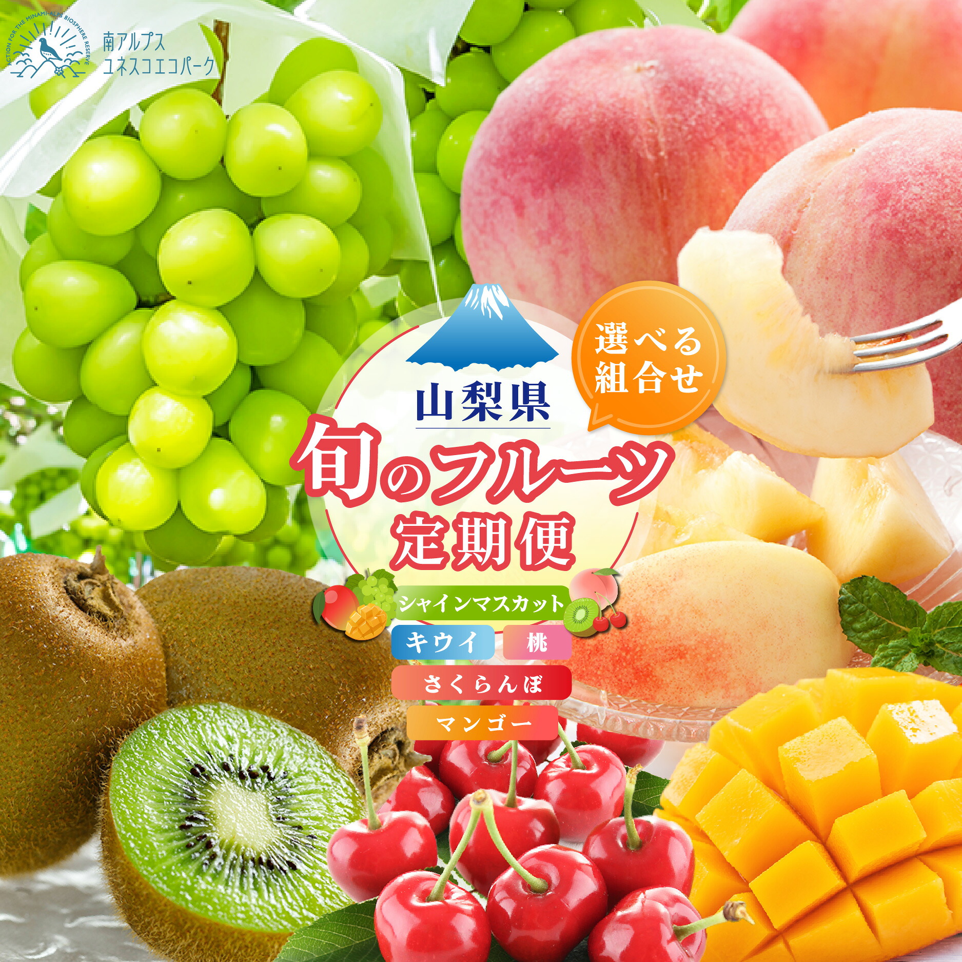 桃2kg・シャイン2房 2回便