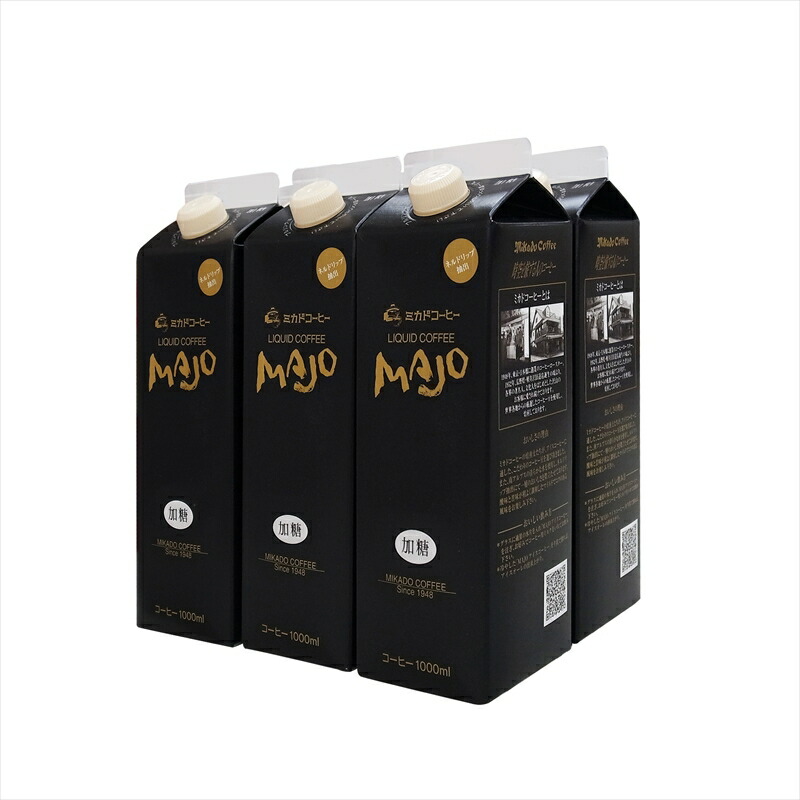 【ふるさと納税】 ＜ミカド珈琲＞ミカドコーヒーMAJOリキッドコーヒー 加糖 1000ml×6本 ふるさと納税 珈琲 コーヒー 加糖 飲み物 おすすめ 山梨県 南アルプス市 送料無料 ALPDI028