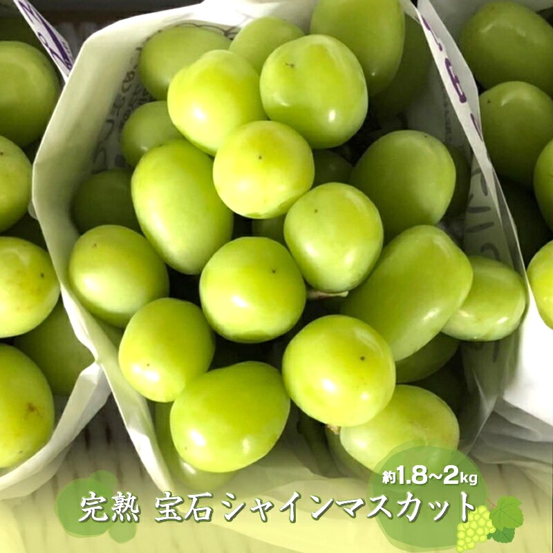 【ふるさと納税】 【2025年発送先行予約】完熟 宝石シャインマスカット約1.8～2kg ふるさと納税 シャインマスカット マスカット 葡萄 果物 フルーツ おすすめ 山梨県 南アルプス市 送料無料 ALPCZ007