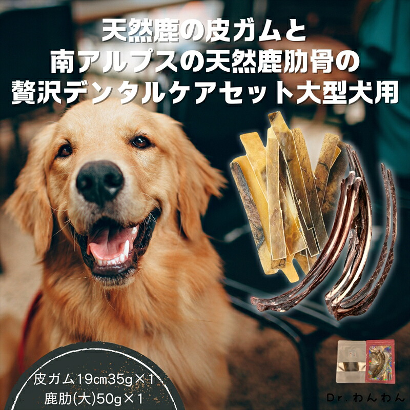 【ふるさと納税】 6-83 生まれながら鹿の皮チュインガムと南アルプスの生まれながら鹿あばら骨の贅沢さデンタルケアセット大型犬用 ふるさと納税 犬用 チュインガム 骨 手作り ジャー足懸かり デンタル おすすめ 山梨県 南アルプス市 貨物輸送無料 ALPDW015