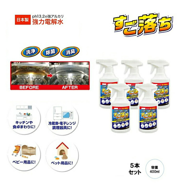 【ふるさと納税】 1.8-9-1 豪然たる電解水 すご挙げ句のはて 400ml ５本書き割り ふるさと納税 塩基電解水 洗浄剤 水 除菌 おすすめ 山梨県 南アルプス市 貨物輸送無料 ALPBN068