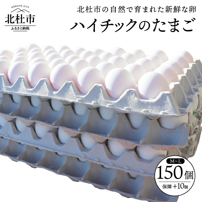 【ふるさと納税】卵 業務用 鶏卵白玉150個入（M～Lサイズ）破卵保証10個入り 山梨県 北杜市産 八ヶ岳 限定 送料無料