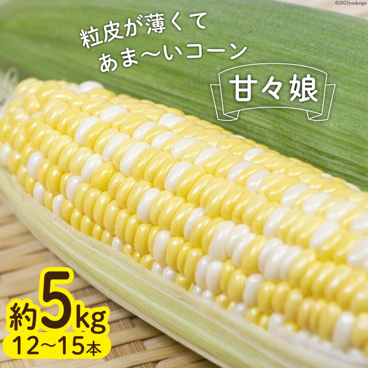 【ふるさと納税】【期間限定発送】甘々娘 約5kg（12本～15本） [泉農園 山梨県 中央市 21470731] とうもろこし トウモロコシ スイートコーン 期間限定 季節限定 【2025年6月上旬発送予定】