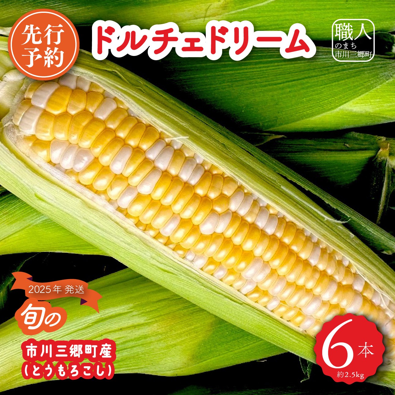 【ふるさと納税】【先行予約】2025年6月中旬から発送【朝採り】ドルチェドリーム　６本入り（約2.5kg）　ヒルサイドオーチャード[5839-2088]