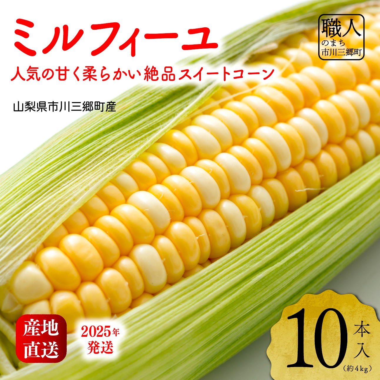 【ふるさと納税】2025年発送！【山梨県市川三郷町産】Inakakara「ミルフィーユ」10本入[5839-2168]