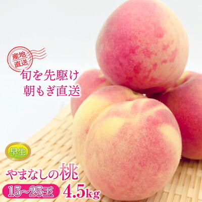 【ふるさと納税】【2025年発送分】もも 約4.5kg（早生）15～22玉　桃 モモ ピーチ 山梨県産 フルーツ くだもの 果物 産地直送 早生 はなよめ ちよひめ 日川白鳳 夢桃香 先行予約