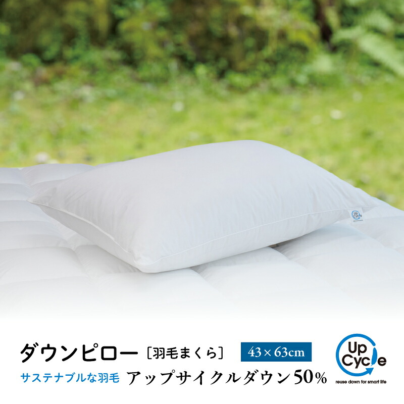【ふるさと納税】 【富士新幸謹製】 43×63糎 ダウンピロー「サステナブルな綿毛」アップサイクルダウン綿毛枕 ※着日任じる不可 ふるさと納税 まくら 枕 ダウンピロー 寝具 綿毛 落ち込む ピロー 山梨県 道志村 貨物輸送無料 DSI003