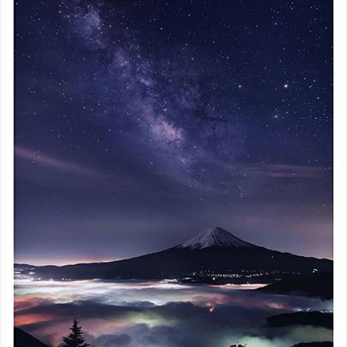 一番の贈り物 全倍版 富士山写真大賞 額装写真 宇宙への連なり