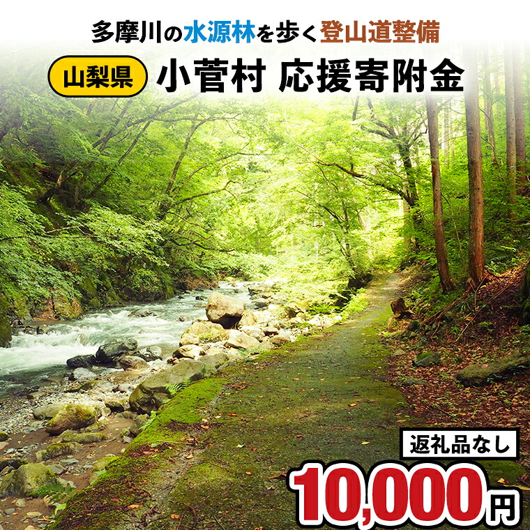 【ふるさと納税】【返礼品なし】多摩川の水源林を歩く登山道整備支援金＜小菅村応援寄附金10,000円＞
