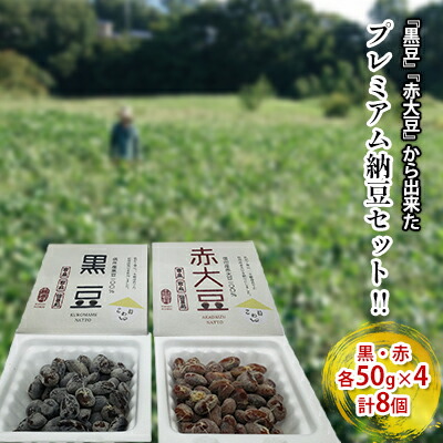 丁寧に作り上げた『黒豆』『赤大豆』から出来た プレミアム納豆セット!! 国産 ご飯のお供