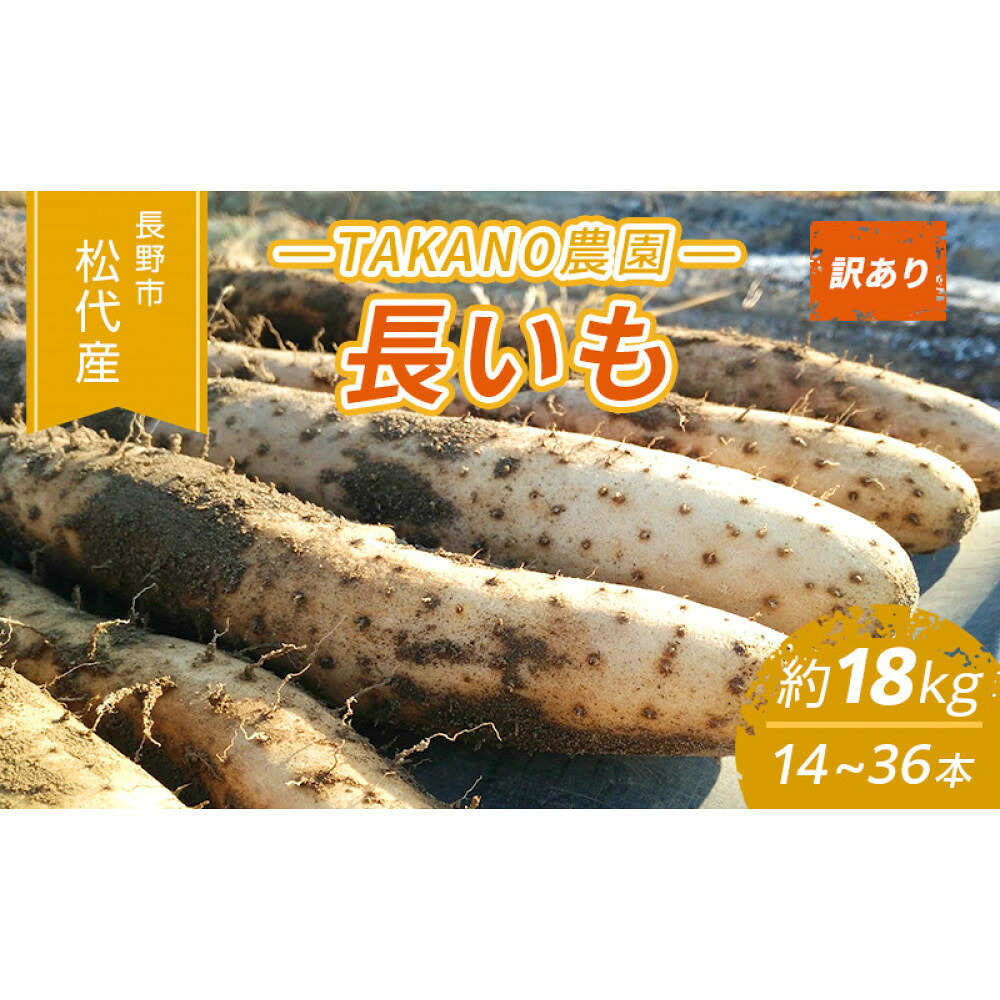 【ふるさと納税】長野市松代産 TAKANO農園　長いも 約18kg（訳あり）【14～36本】長芋　ながいも | 長芋　ながいも
