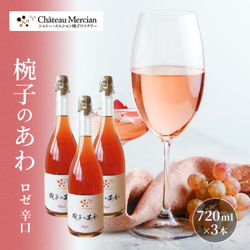【ふるさと納税】スパークリングワイン 椀子のあわ ロゼ 辛口 750ml 3本 セット ギフト シャトーメルシャン椀子ワイナリー シャトーメルシャン ワイン お酒 酒 アルコール 家飲み 宅飲み お祝い 記念日 贈り物 プレゼント 信州 長野 長野県 上田市