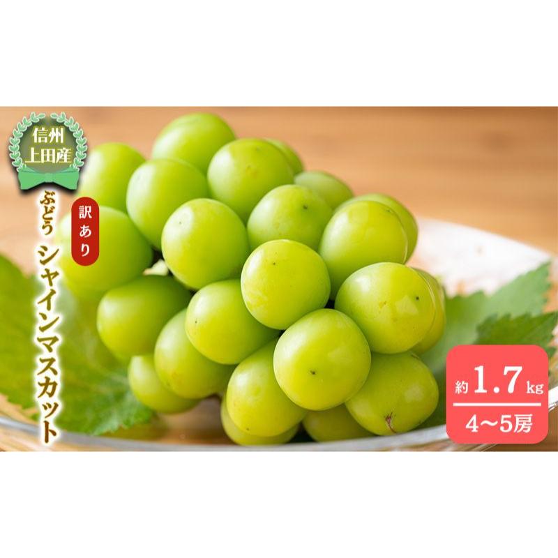 【ふるさと納税】【2026年産】 訳ありシャインマスカット1.7kg ぶどう 葡萄 ブドウ マスカット 果物 くだもの フルーツ デザート 旬の果物 旬のフルーツ 長野　お届け：2026年9月中旬～10月下旬