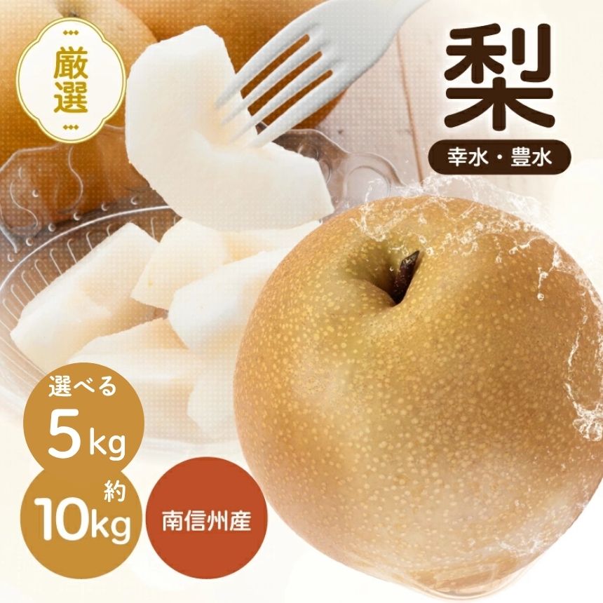 【ふるさと納税】 南信州産 梨 ＜ 幸水 ・ 豊水 ＞ いずれか1品種 おまかせ 【選べる内容量】＜2026年8月中旬～9月中旬発送予定＞ | 梨 なし ナシ 幸水 豊水 果物 くだもの フルーツ 長野県 信州 南信州 飯田 H19 H33｜長野県飯田市