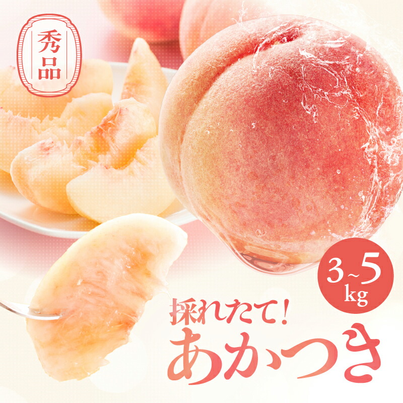 【ふるさと納税】長野県産 桃 (あかつき) 秀品 選べる内容量 約3kg or 約5kg 〈2025年7月下旬～8月下旬発送〉| 桃 もも モモ あかつき 長野県 産地直送 くだもの 果物 フルーツ デザート 送料無料 長野県 飯田市【B09 B18】