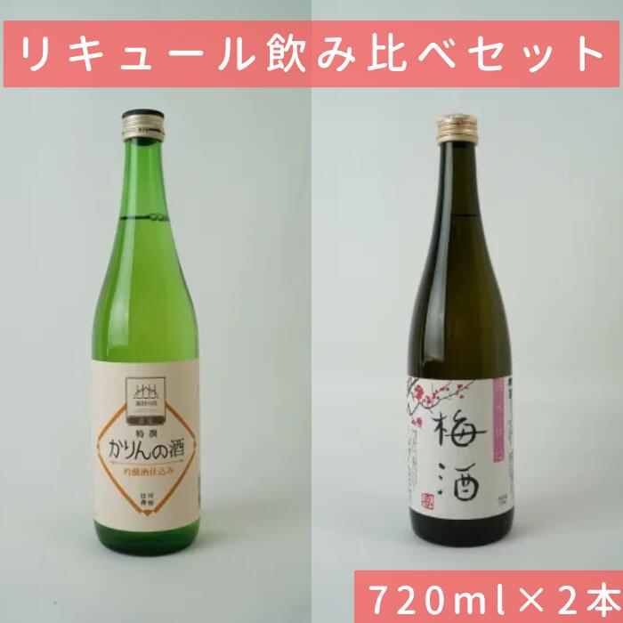 【ふるさと納税】梅酒/かりん酒 信濃屋リキュール飲み比べセット 純米仕込 梅酒/特撰かりんの酒[720ml×2本]/信濃屋 舞姫 横笛 諏訪五蔵 酒 お酒 梅酒 かりん かりん酒 飲み比べ セット おすすめ日本酒 おすすめ酒 おすすめお酒 信州 長野県 諏訪市 諏訪 [10-34]